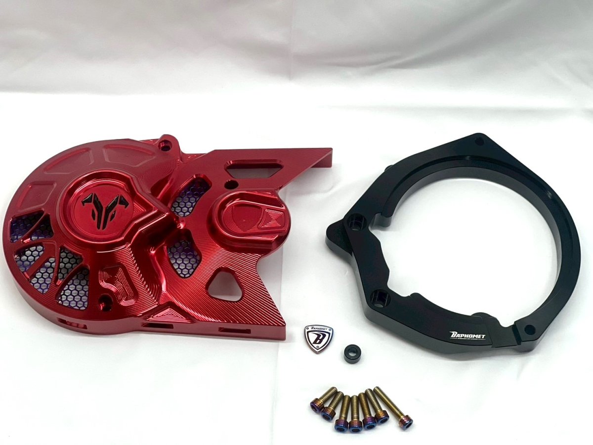 画像1: 🐐【BAPHOMET】バフォメット クランクケース クーリングカバー　V2【グリファス・BW'S・FORCE2.0・NMAX対応】 (1)