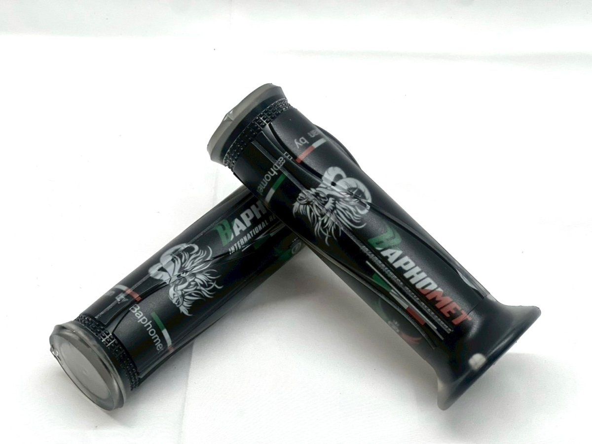 画像13: 🐐Baphomet　バフォメット イタリア三色グリップ｜ブラック／ホワイト（波打ちタイプ／ダイヤカットタイプ） (13)