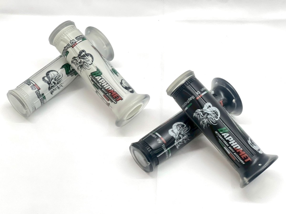 画像2: 🐐Baphomet　バフォメット イタリア三色グリップ｜ブラック／ホワイト（波打ちタイプ／ダイヤカットタイプ） (2)