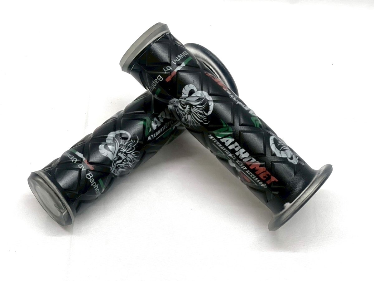 画像7: 🐐Baphomet　バフォメット イタリア三色グリップ｜ブラック／ホワイト（波打ちタイプ／ダイヤカットタイプ） (7)