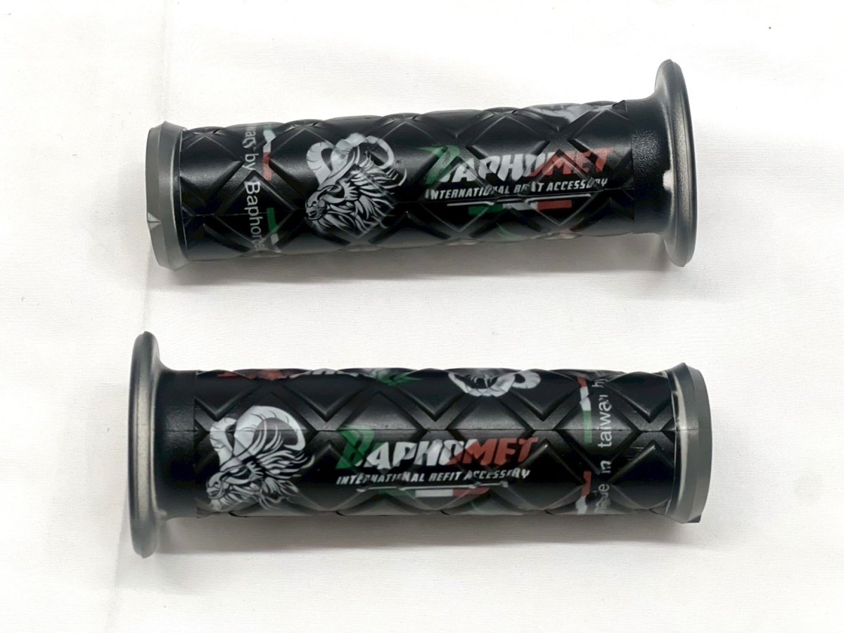 画像8: 🐐Baphomet　バフォメット イタリア三色グリップ｜ブラック／ホワイト（波打ちタイプ／ダイヤカットタイプ） (8)