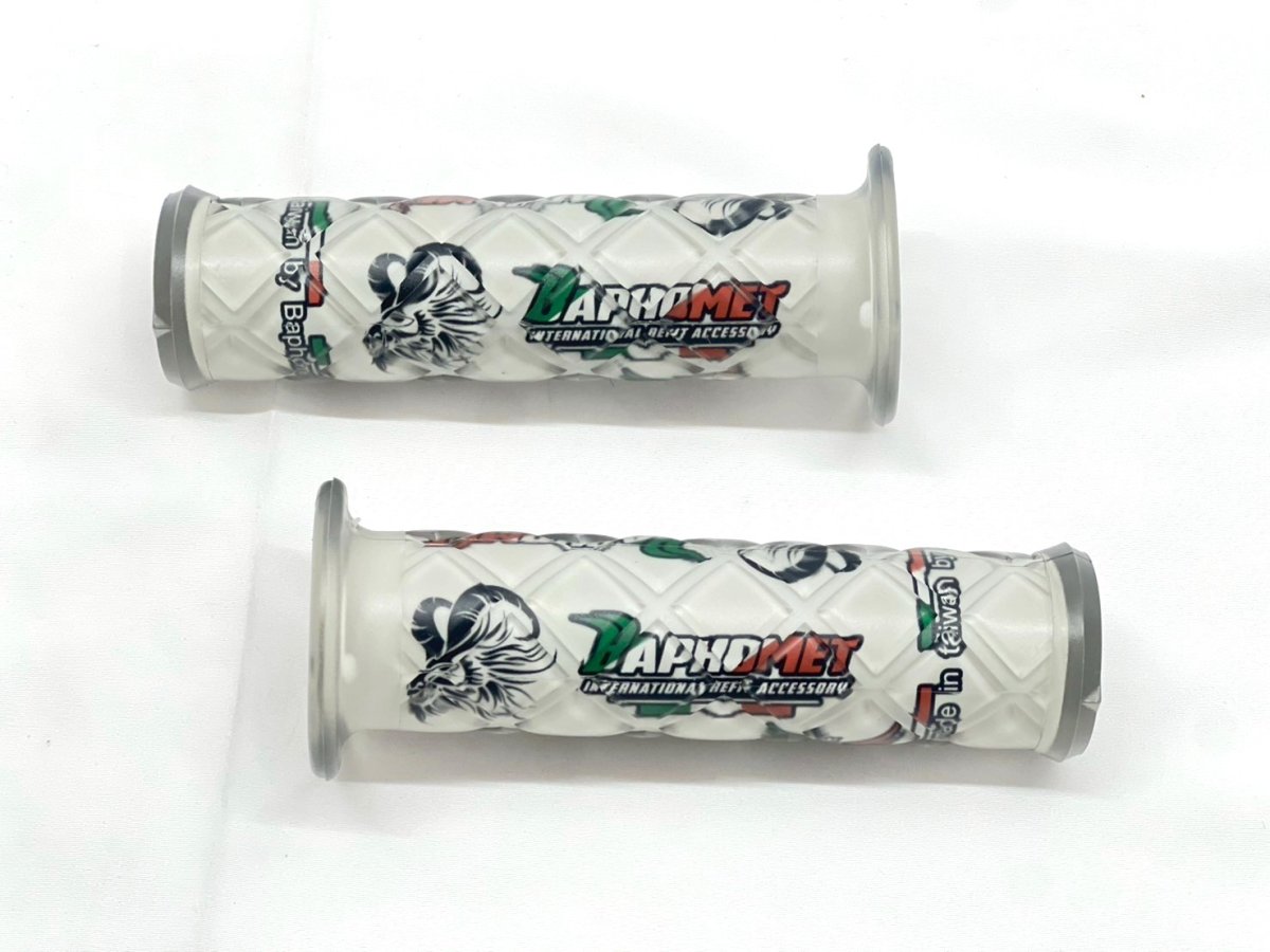 画像5: 🐐Baphomet　バフォメット イタリア三色グリップ｜ブラック／ホワイト（波打ちタイプ／ダイヤカットタイプ） (5)