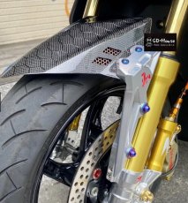 画像2: 🐐【BAPHOMET】バフォメット グリファス専用 アルミ+CNCステー付きカーボンフロントフェンダー (2)